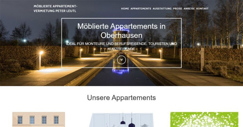 Referenz Webdesign: Vermietung von Appartements