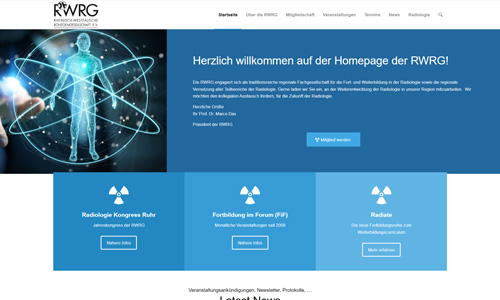 Referenz Website für Rheinisch Westfälische Röntgengesellschaft